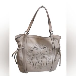 Coach Audrey Andie Perforated Signature Shoulder Hand Bag